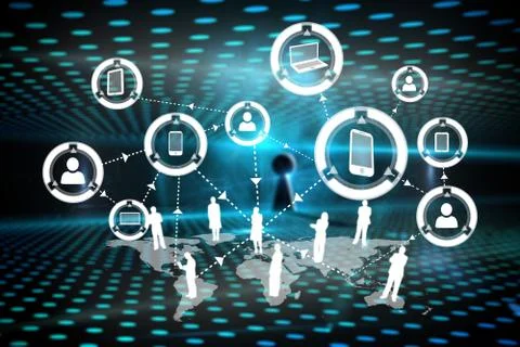 Composite image of community interface Ilustração Stock