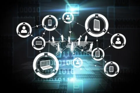 Composite image of community interface Illustrazione stock