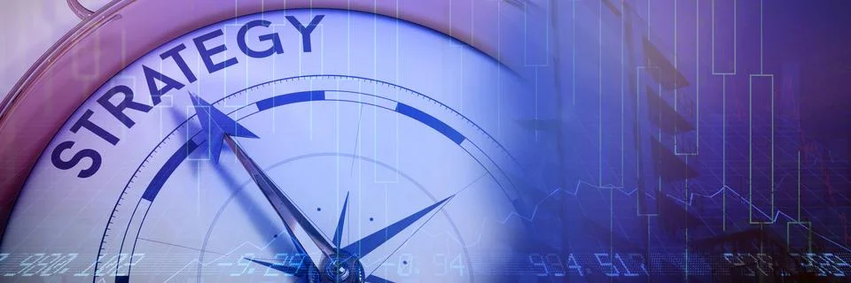 Composite image of compass pointing to strategy Ilustración de archivo
