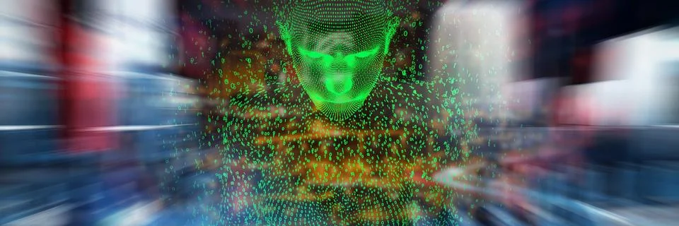 Composite image of composite illustration of pixelated 3d woman 库存插图