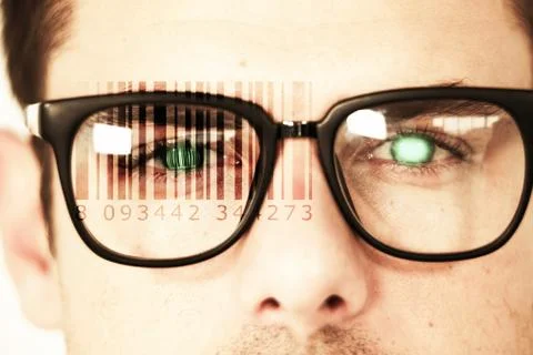 Composite image of composite image of bar code 스톡 사진