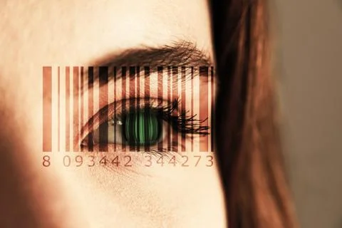 Composite image of composite image of bar code Foto stock