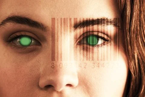 Composite image of composite image of bar code Foto stock