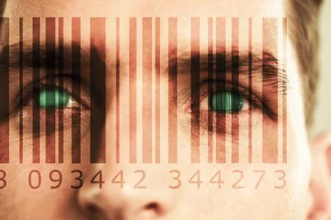 Composite image of composite image of bar code 스톡 사진