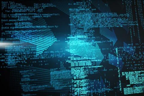 Composite image of composite image of binary codes 스톡 일러스트