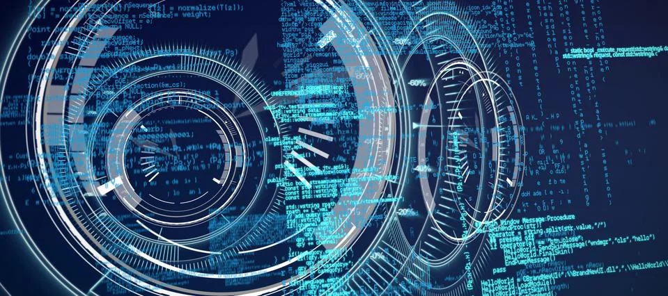 Composite image of composite image of binary codes Stock Illustration