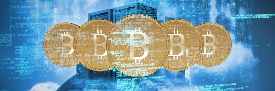 Composite image of composite image of binary codes Illustrazione stock