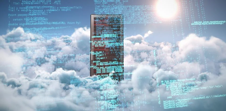 Composite image of composite image of binary codes Foto stock