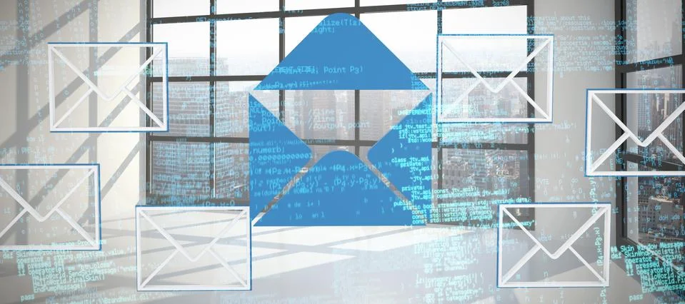 Composite image of composite image of binary codes Foto stock