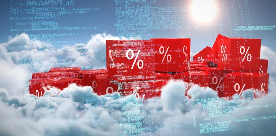 Composite image of composite image of binary codes Foto stock