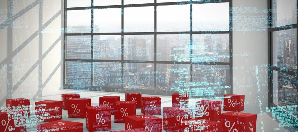 Composite image of composite image of binary codes Foto stock