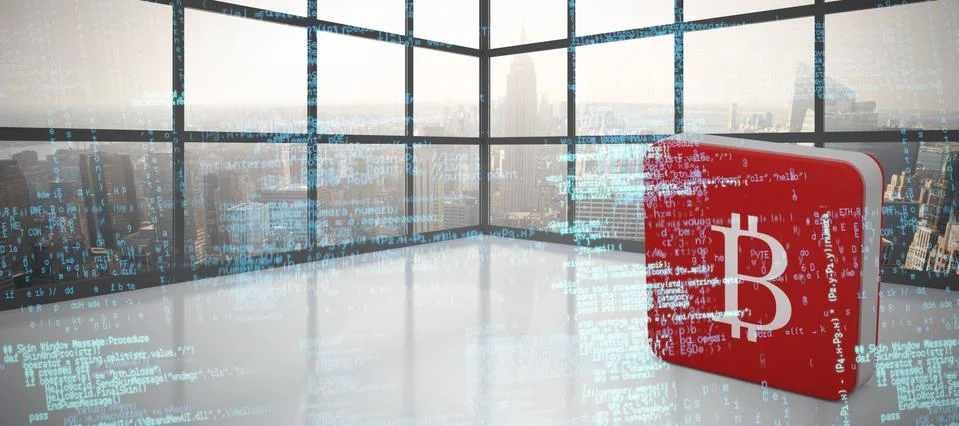 Composite image of composite image of binary codes 库存照片