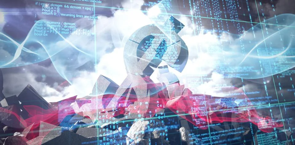 Composite image of composite image of blue wave Stock Illustration