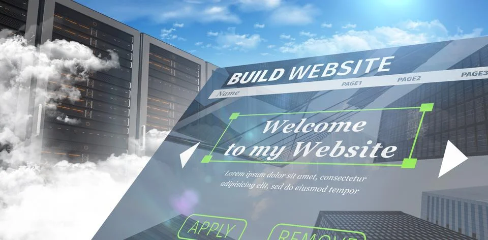 Composite image of composite image of build website interface Stockillustratie