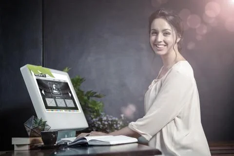 Composite image of composite image of build website interface Stock Photos