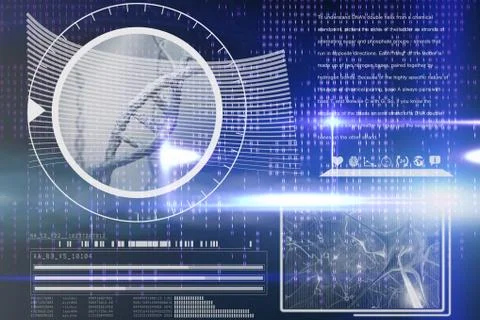 Composite image of composite image of dna helix Stock Illustration