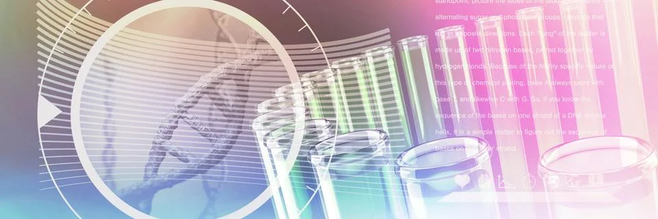 Composite image of composite image of dna helix Stock Illustration