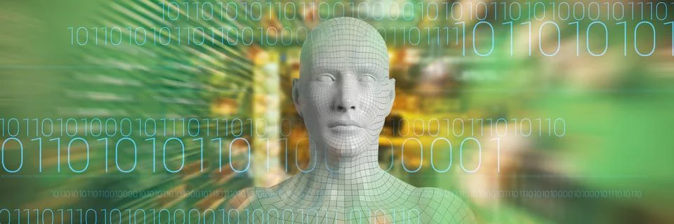 Composite image of composite image of gray 3d man Ilustración de archivo