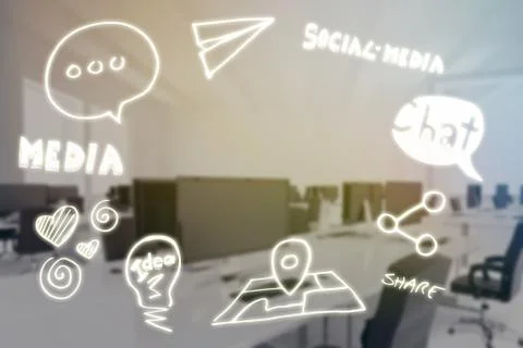 Composite image of composite image of social media illustration イラスト素材