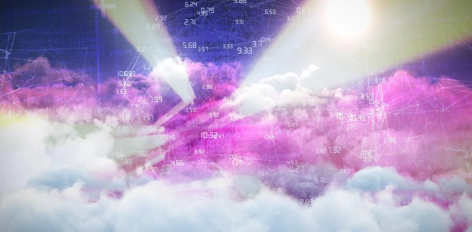 Composite image of composite image of sphere of numbers Stock-Fotos