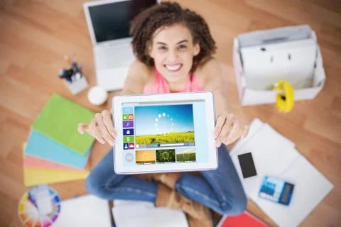 Composite image of composite image of various video and computer icons Foto stock