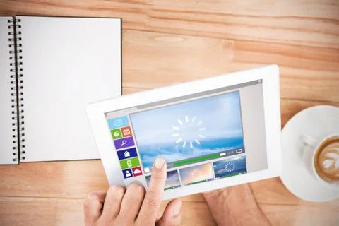 Composite image of composite image of various video and computer icons Stock Photos