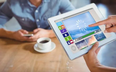 Composite image of composite image of various video and computer icons Stock Photos