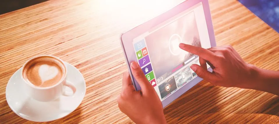 Composite image of composite image of various video and computer icons displayed Stock Photos