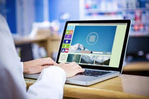 Composite image of composite image of various video and computer icons Stock Photos