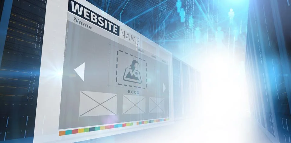 Composite image of composite image of website interface 스톡 일러스트