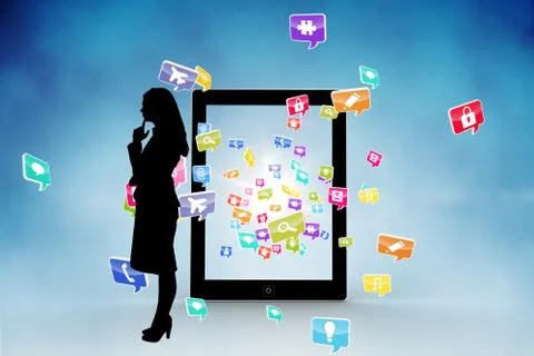 Composite image of computer applications Stock Illustration