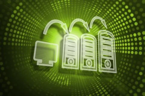 Composite image of computer connection Stock Illustration