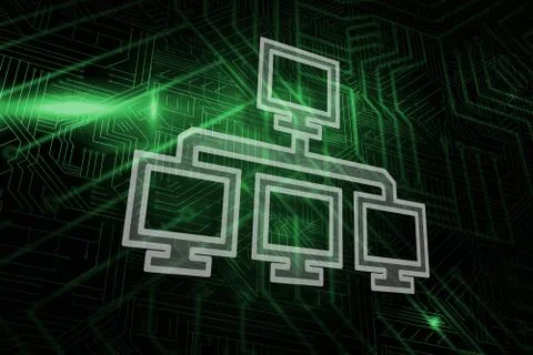Composite image of computer connection Illustrazione stock