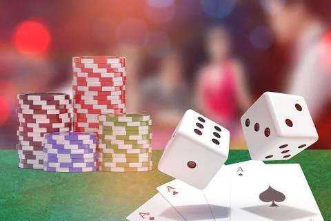 Composite image of computer generated 3d image of red dice Stock Photos