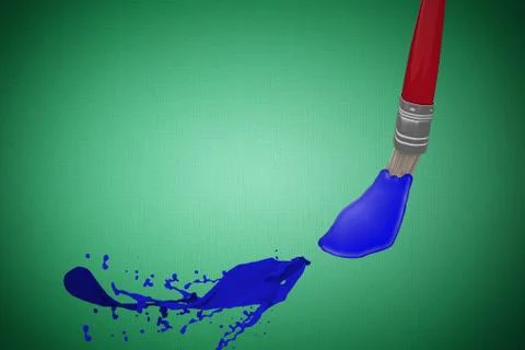 Composite image of computer generated image of red paintbrush Stock Illustration