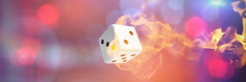 Composite image of computer graphic image of 3d dice Stock Illustration