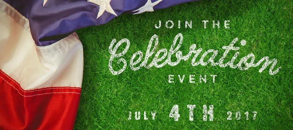 Composite image of computer graphic image of independence day message Stock Photos