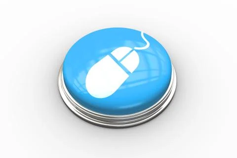 Composite image of computer mouse graphic on button Stock Illustration