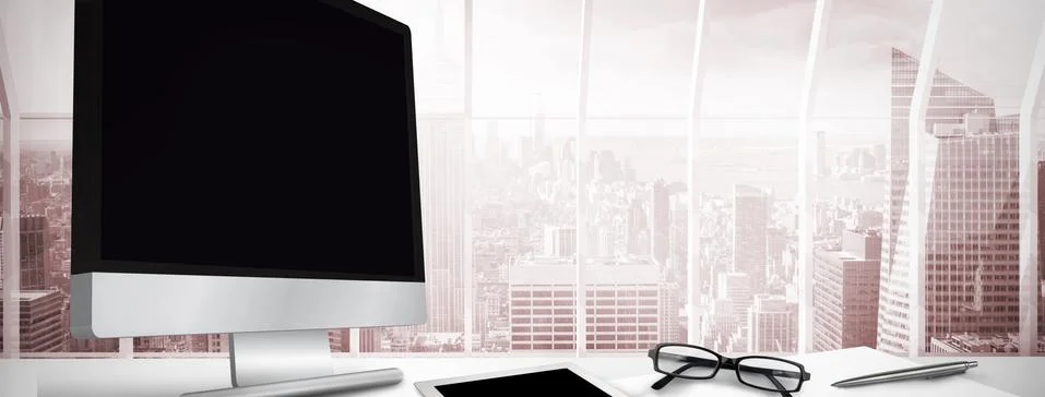 Composite image of computer screen Illustrazione stock