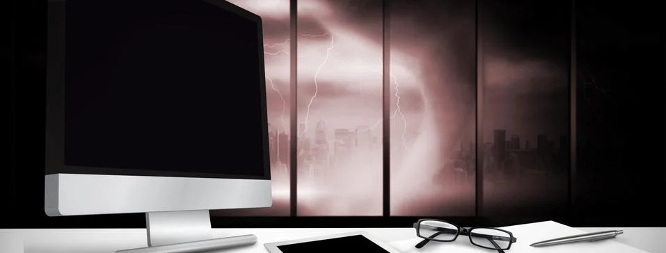 Composite image of computer screen イラスト素材
