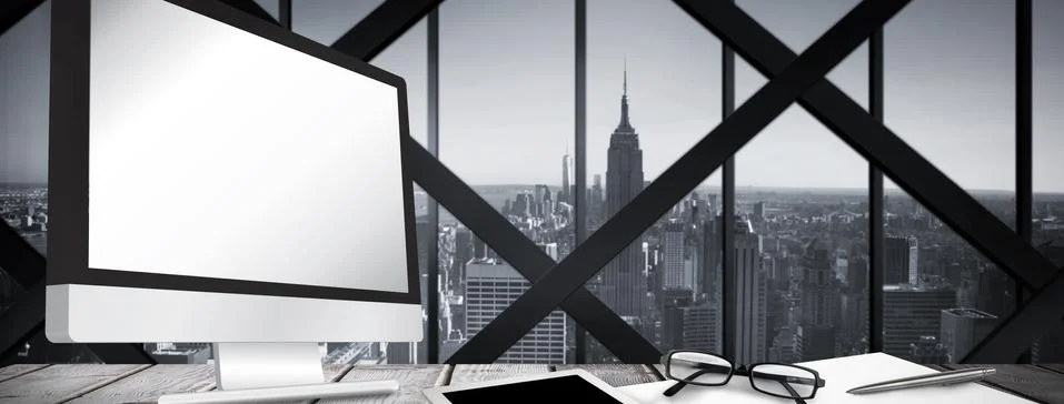 Composite image of computer screen 스톡 일러스트