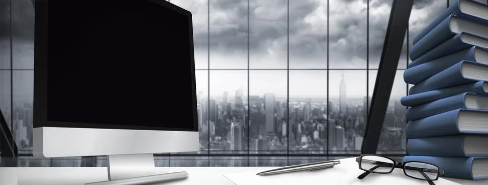 Composite image of computer screen Stock Illustration