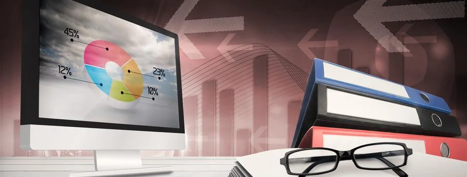 Composite image of computer screen Stock Illustration