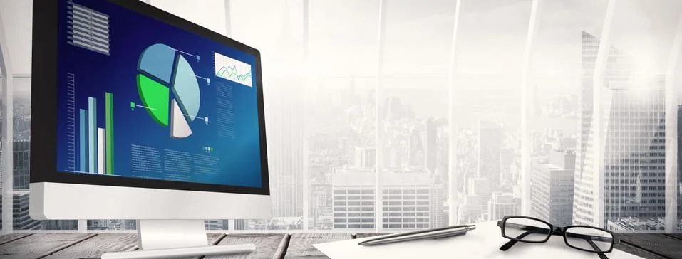 Composite image of computer screen イラスト素材