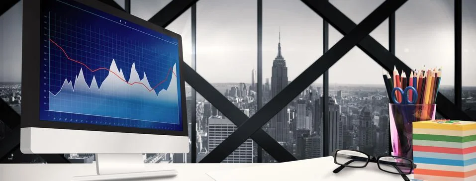 Composite image of computer screen 스톡 일러스트
