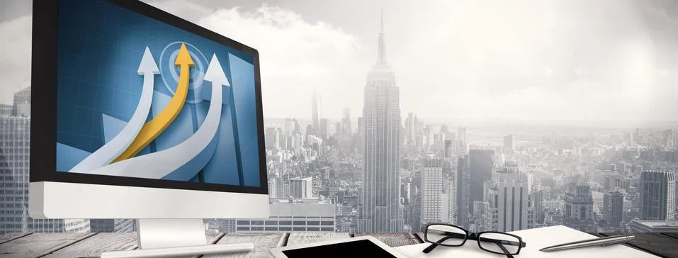 Composite image of computer screen Stock Illustration