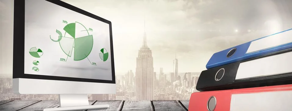 Composite image of computer screen Stock Illustration