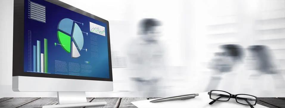 Composite image of computer screen Stock Illustration