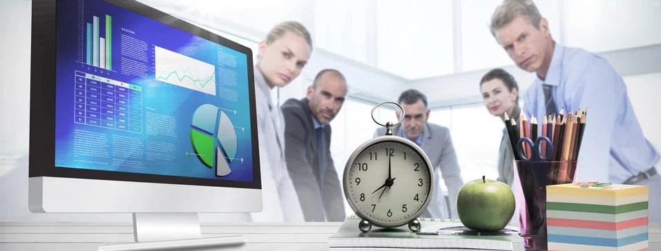 Composite image of computer screen イラスト素材