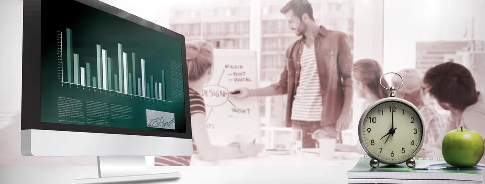 Composite image of computer screen Stock Illustration